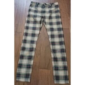 Topman Men's Multicolor‎ Button Fly Stretchy Skinny Chino Pants Size 34x22